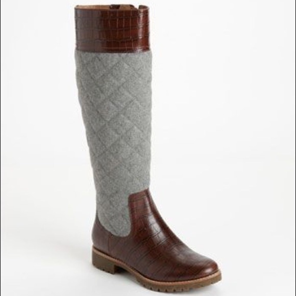 Sperry Essex Quilted Leather Riding Boots 6